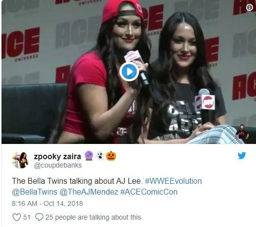 妮基·贝拉说她希望AJ·李能参与WWE进化