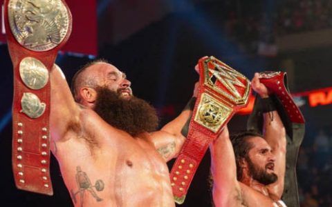 WWE人间怪兽“布朗斯图曼”再发威一举拿下RAW双打冠军开启暴走