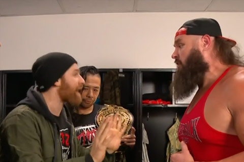 WWE超级巨星人间怪兽布朗司徒曼和中邑真辅萨米辛