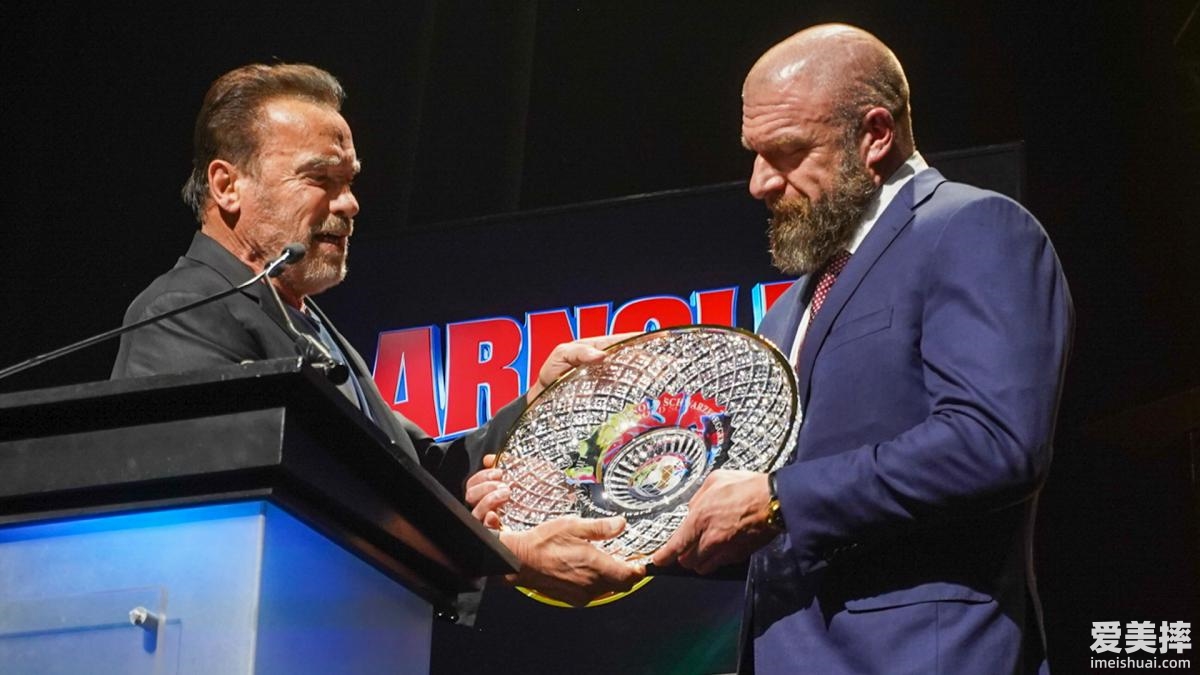 阿诺·施瓦辛格授予WWE Triple H终身成就奖 (6)
