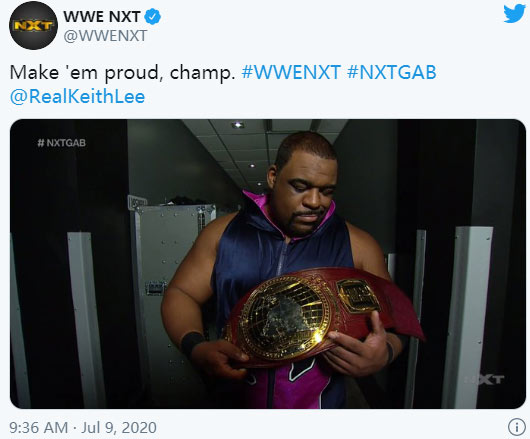 胖子的逆袭！基斯·李成为NXT首位双料冠军