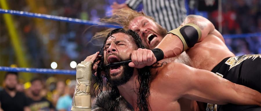 WWE SmackDown第1143期：赛斯罗林斯在四重威胁赛中拿下胜利，罗曼雷恩斯被艾吉袭击