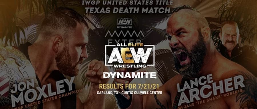AEW Dynamite 95期：乔恩莫斯利出战德州死亡赛 IWGP冠军腰带易手