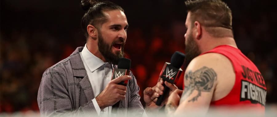 WWE RAW 第1503期：凯文欧文斯和赛斯罗林斯发生冲突