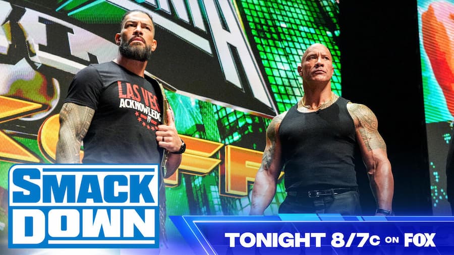 WWE SmackDown第1278期：巨石强森和罗曼雷恩斯来到SmackDonw